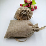 10pcs Ribbon Jute Bag Gift Bags For Jewelry Pouches Wedding Christmas Sack Bag