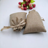 10pcs Ribbon Jute Bag Gift Bags For Jewelry Pouches Wedding Christmas Sack Bag