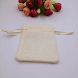 10pcs Ribbon Jute Bag Gift Bags For Jewelry Pouches Wedding Christmas Sack Bag