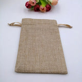 10pcs Ribbon Jute Bag Gift Bags For Jewelry Pouches Wedding Christmas Sack Bag