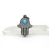 Micro Pave Clear CZ Palm Of Enamelling Eye Charm for DIY Bracelets or Necklaces
