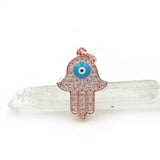 Micro Pave Clear CZ Palm Of Enamelling Eye Charm for DIY Bracelets or Necklaces