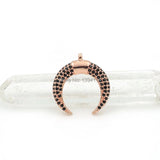 Micro Pave CZ Crescent Charm for DIY Bracelets - 18*16*3mm