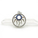 Micro Pave CZ Sun Charm for Necklaces