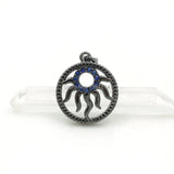 Micro Pave CZ Sun Charm for Necklaces