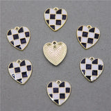 50pcs Love Zinc Alloy Enamel Charms Sweet Heart Charms DIY Jewelry Accessories