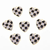 50pcs Love Zinc Alloy Enamel Charms Sweet Heart Charms DIY Jewelry Accessories