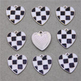 50pcs Love Zinc Alloy Enamel Charms Sweet Heart Charms DIY Jewelry Accessories
