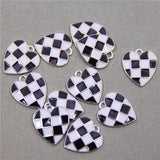 50pcs Love Zinc Alloy Enamel Charms Sweet Heart Charms DIY Jewelry Accessories