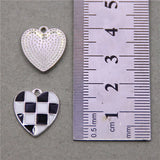 50pcs Love Zinc Alloy Enamel Charms Sweet Heart Charms DIY Jewelry Accessories