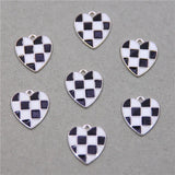 50pcs Love Zinc Alloy Enamel Charms Sweet Heart Charms DIY Jewelry Accessories