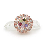 Micro Pave CZ Flower Beads Mix Colors for DIY Bracelets or Necklaces