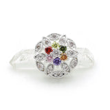 Micro Pave CZ Flower Beads Mix Colors for DIY Bracelets or Necklaces