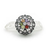Micro Pave CZ Flower Beads Mix Colors for DIY Bracelets or Necklaces