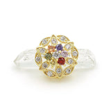 Micro Pave CZ Flower Beads Mix Colors for DIY Bracelets or Necklaces