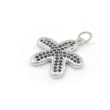 Micro Pave CZ Cincfoil Charm for DIY Bracelets or Necklaces