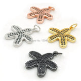 Micro Pave CZ Cincfoil Charm for DIY Bracelets or Necklaces