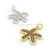 Micro Pave CZ Cincfoil Charm for DIY Bracelets or Necklaces