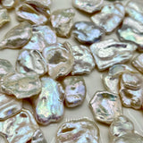 18-19mm Natural Freshwater Pearl Large Petal Beads for DIY Jewelry Making