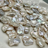 18-19mm Natural Freshwater Pearl Large Petal Beads for DIY Jewelry Making