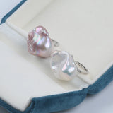 18-19mm Purple Baroque Pearl Ring