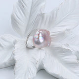 18-19mm Purple Baroque Pearl Ring
