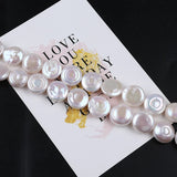18-19mm Natural Coin Shape Freshwater Pearl Beads Strings