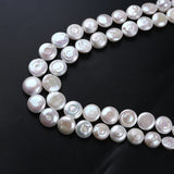 18-19mm Natural Coin Shape Freshwater Pearl Beads Strings