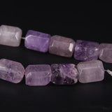 Faceted Amethysts Large Cylinder Nugget Pendant Beads