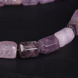 Faceted Amethysts Large Cylinder Nugget Pendant Beads