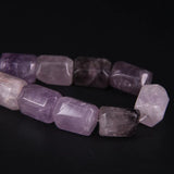 Faceted Amethysts Large Cylinder Nugget Pendant Beads