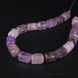 Faceted Amethysts Large Cylinder Nugget Pendant Beads
