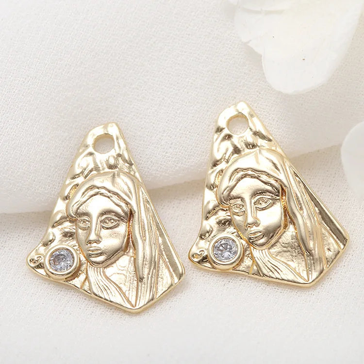 14K Plated Brass Charms Pendants Jewelry Making Supplies