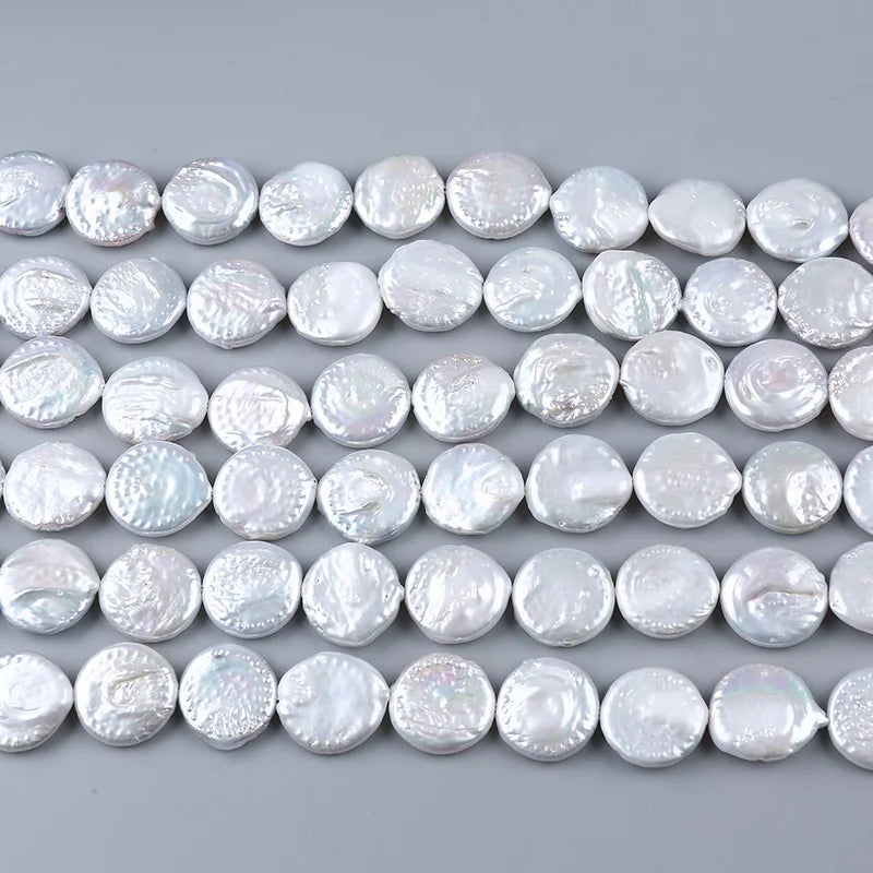 Coin Pearl Freshwater Pearls String Strands For Jewelry Making