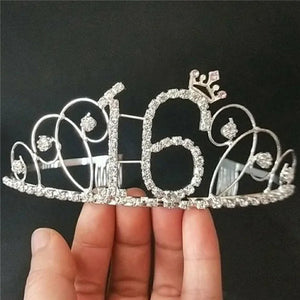 Crystal Rhinestone Tiara Princess Crown Hairband Headdress