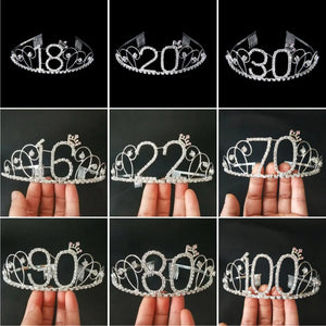Crystal Rhinestone Tiara Princess Crown Hairband Headdress