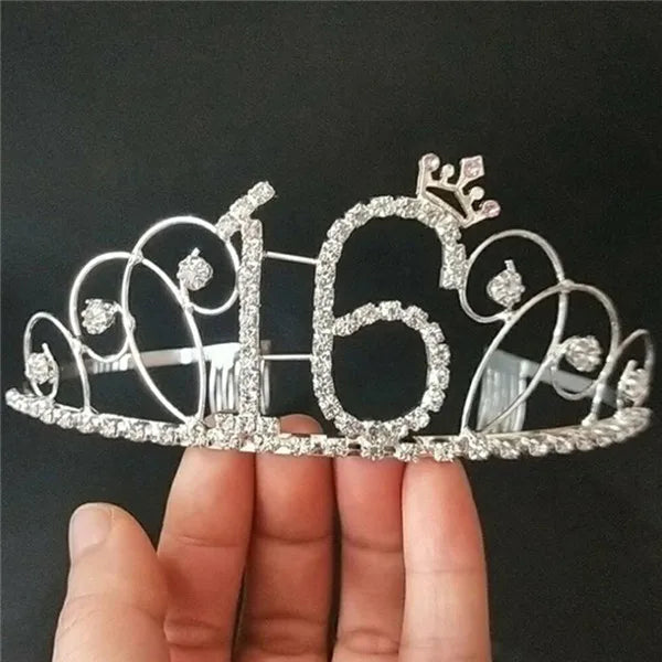 Crystal Rhinestone Tiara Princess Crown Hairband Headdress