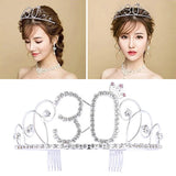 Crystal Rhinestone Tiara Princess Crown Hairband Headdress