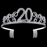 Rhinestone Crystal Princess Crown Birthday Tiara for Women Girls