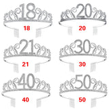 Rhinestone Crystal Princess Crown Birthday Tiara for Women Girls