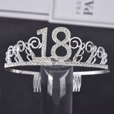 Rhinestone Crystal Princess Crown Birthday Tiara for Women Girls