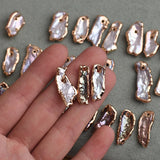 10Pcs 14K Filled Colorful Freshwater Pearl Charms DIY Jewelry Pendants
