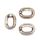 25mm ABS Plastic UV Plating U-shaped Trimming Buckle Chain Opening Ring