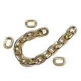 25mm ABS Plastic UV Plating U-shaped Trimming Buckle Chain Opening Ring
