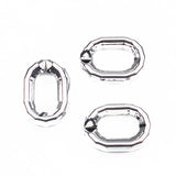 25mm ABS Plastic UV Plating U-shaped Trimming Buckle Chain Opening Ring