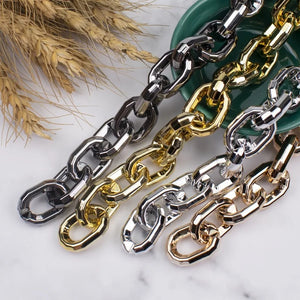 25mm ABS Plastic UV Plating U-shaped Trimming Buckle Chain Opening Ring