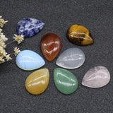 Amethyst Rose Quartz Agate Crystal Water Drop Flat Base for Jewelry Making