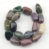 18-25mm Natural Indian Agate/African Jade Stone Beads DIY Jewelry Making Strand