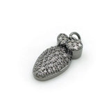 Micro Pave Clear CZ Pawpaw Charm for Bracelets or Necklaces