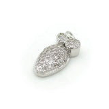 Micro Pave Clear CZ Pawpaw Charm for Bracelets or Necklaces
